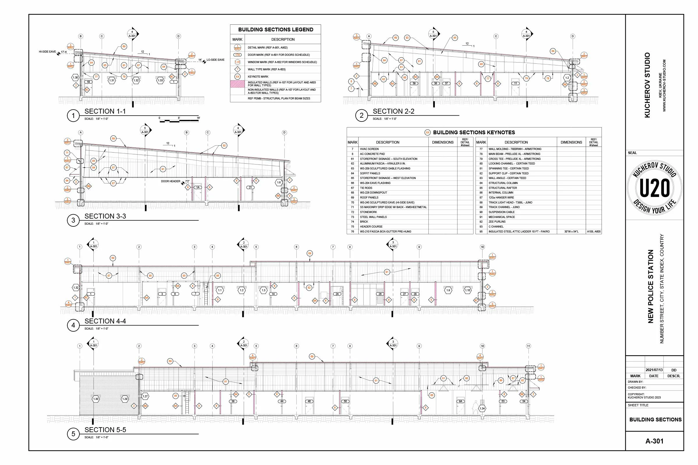 Building construction drawings - View 8