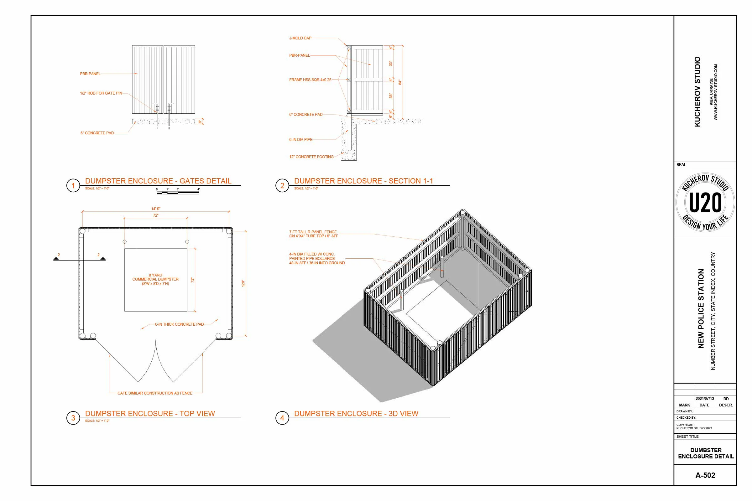 Building construction drawings - View 14